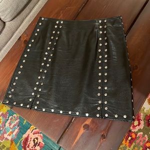 Faux Leather Skirt